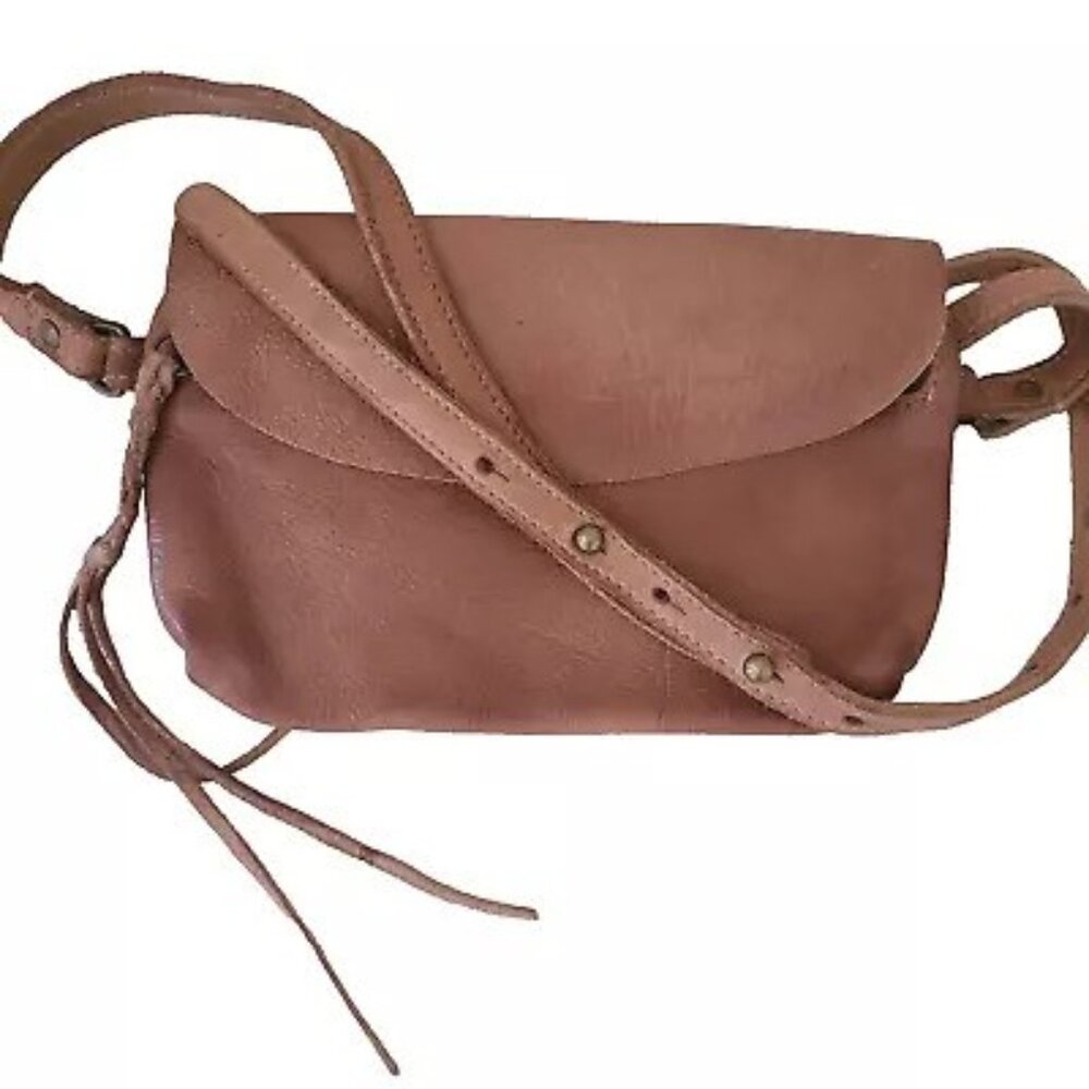 We The Free People Rider Crossbody Aged Tan Brown Leather Small Bag